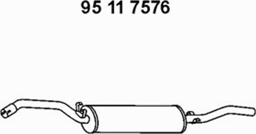Eberspächer 95 11 7576 - Глушник вихлопних газів кінцевий autozip.com.ua