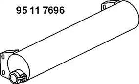 Eberspächer 95 11 7696 - Середній глушник вихлопних газів autozip.com.ua
