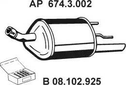 Eberspächer 674.3.002 - Глушник вихлопних газів кінцевий autozip.com.ua