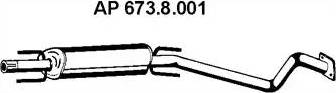 Eberspächer 673.8.001 - Середній глушник вихлопних газів autozip.com.ua