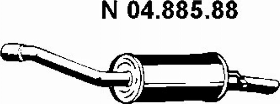 Eberspächer 04.885.88 - Глушник вихлопних газів кінцевий autozip.com.ua