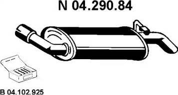 Eberspächer 04.290.84 - Глушник вихлопних газів кінцевий autozip.com.ua
