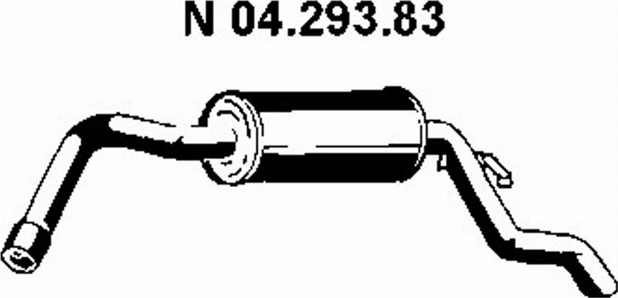 Eberspächer 04.293.83 - Глушник вихлопних газів кінцевий autozip.com.ua