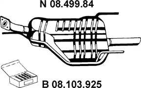 Eberspächer 08.499.84 - Глушник вихлопних газів кінцевий autozip.com.ua