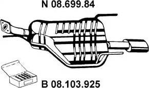 Eberspächer 08.699.84 - Глушник вихлопних газів кінцевий autozip.com.ua