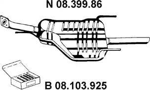 Eberspächer 08.399.86 - Глушник вихлопних газів кінцевий autozip.com.ua