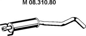 Eberspächer 08.310.80 - Середній глушник вихлопних газів autozip.com.ua