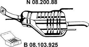 Eberspächer 08.200.88 - Глушник вихлопних газів кінцевий autozip.com.ua