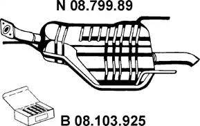 Eberspächer 08.799.89 - Глушник вихлопних газів кінцевий autozip.com.ua