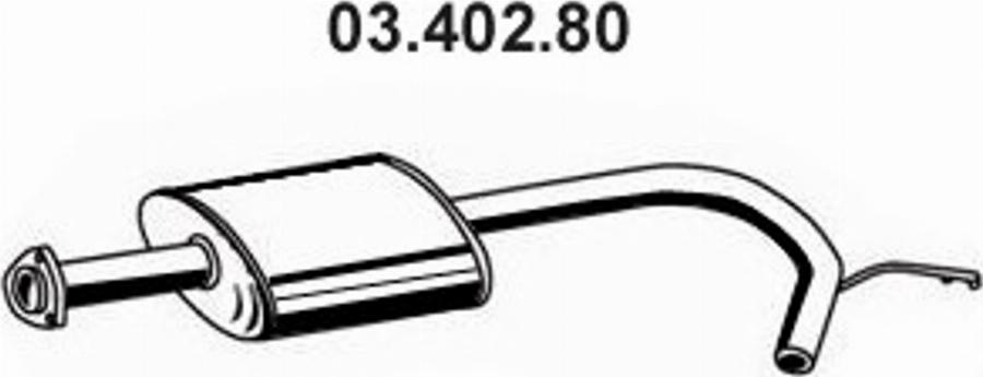 Eberspächer 03.402.80 - Середній глушник вихлопних газів autozip.com.ua