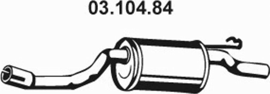 Eberspächer 03.104.84 - Глушник вихлопних газів кінцевий autozip.com.ua