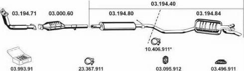 Eberspächer 032043 - Система випуску ОГ autozip.com.ua