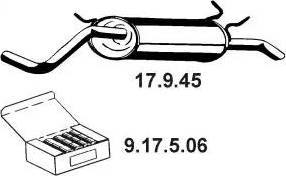 Eberspächer 17.9.45 - Глушник вихлопних газів кінцевий autozip.com.ua