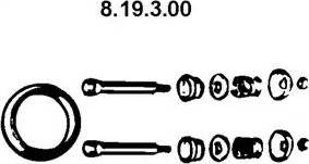 Eberspächer 8.19.3.00 - Монтажний комплект, труба вихлопного газу autozip.com.ua