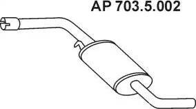 Eberspächer 703.5.002 - Середній глушник вихлопних газів autozip.com.ua