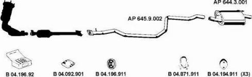 Eberspächer AP_2154 - Система випуску ОГ autozip.com.ua