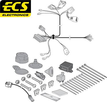 ECS CT050D1U - Комплект електрики, причіпне обладнання autozip.com.ua