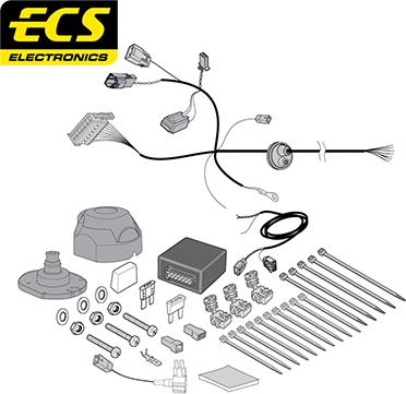 ECS FR10807U - Комплект електрики, причіпне обладнання autozip.com.ua
