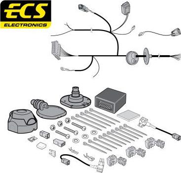 ECS FR12307U - Комплект електрики, причіпне обладнання autozip.com.ua