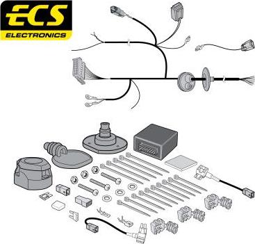 ECS FR12313U - Комплект електрики, причіпне обладнання autozip.com.ua