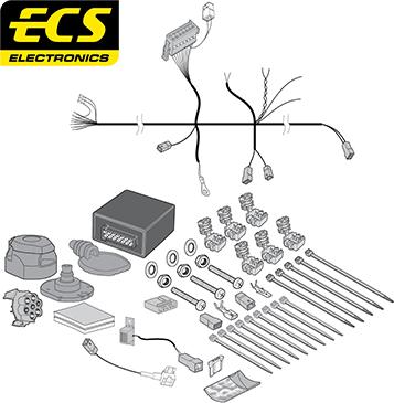 ECS MZ15307U - Комплект електрики, причіпне обладнання autozip.com.ua