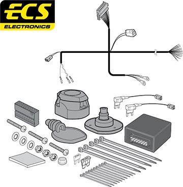 ECS VA01013MU - Комплект електрики, причіпне обладнання autozip.com.ua