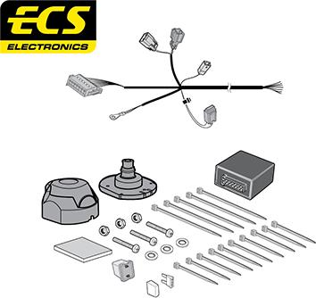 ECS VL04307U - Комплект електрики, причіпне обладнання autozip.com.ua