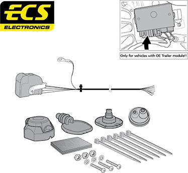 ECS VW26807MU - Комплект електрики, причіпне обладнання autozip.com.ua