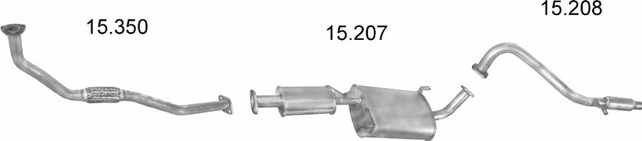Edex 11.01 - Середній глушник вихлопних газів autozip.com.ua