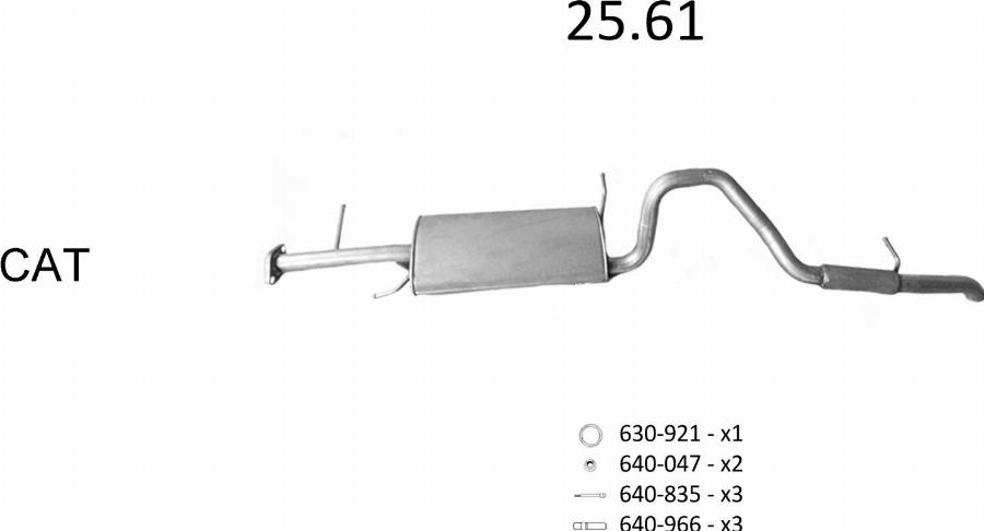 Edex 30.25 - Глушник вихлопних газів кінцевий autozip.com.ua