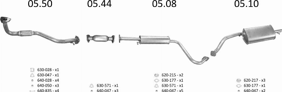 Edex 23.69 - Середній глушник вихлопних газів autozip.com.ua