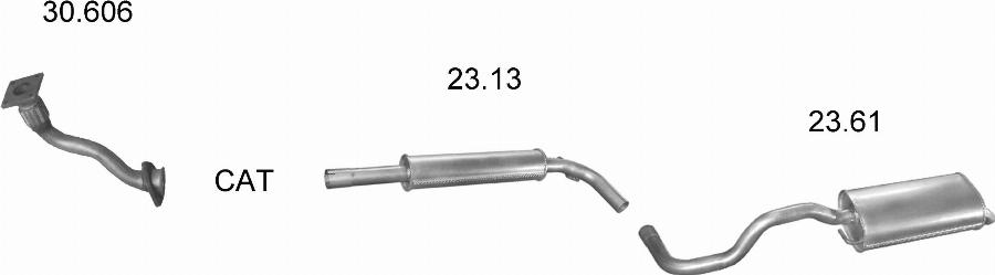 Edex 23.13 - Середній глушник вихлопних газів autozip.com.ua