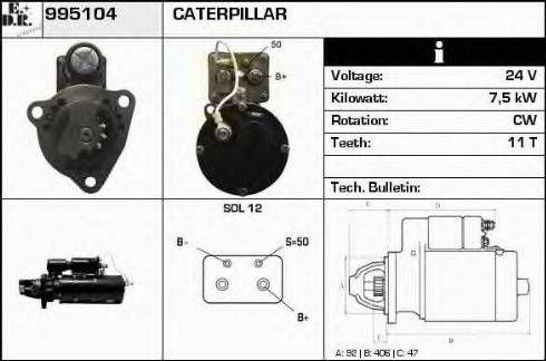 EDR 995104 - Стартер autozip.com.ua