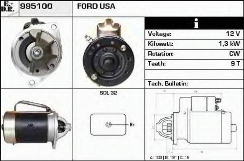 EDR 995100 - Стартер autozip.com.ua