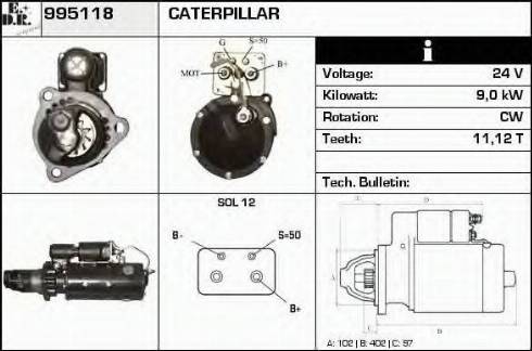 EDR 995118 - Стартер autozip.com.ua