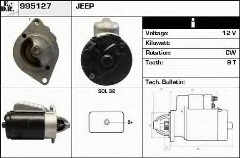 EDR 995127 - Стартер autozip.com.ua