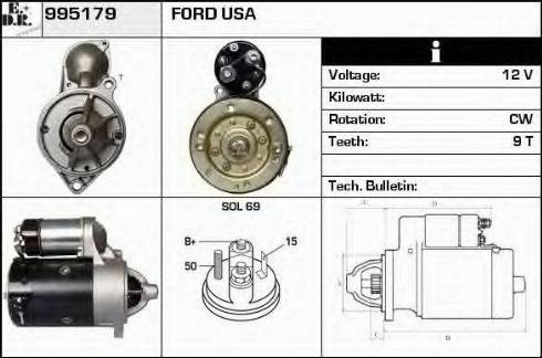 EDR 995179 - Стартер autozip.com.ua