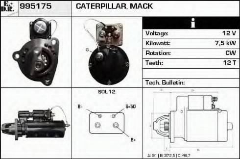 EDR 995175 - Стартер autozip.com.ua