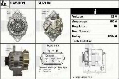 EDR 945801 - Генератор autozip.com.ua