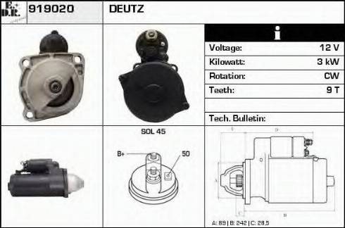 EDR 919020 - Стартер autozip.com.ua