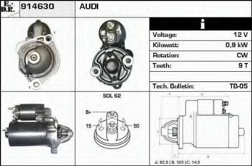 EDR 914630 - Стартер autozip.com.ua