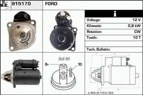 EDR 915170 - Стартер autozip.com.ua