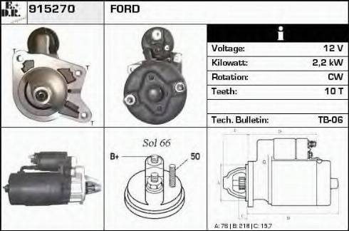 EDR 915270 - Стартер autozip.com.ua