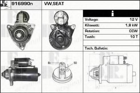 EDR 916990N - Стартер autozip.com.ua