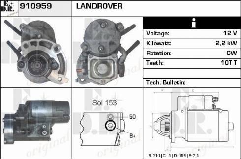 EDR 910959 - Стартер autozip.com.ua