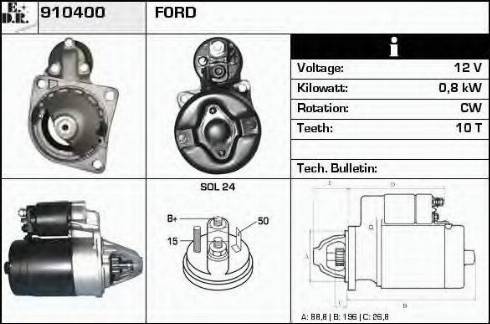 EDR 910400 - Стартер autozip.com.ua