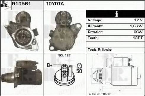 EDR 910561 - Стартер autozip.com.ua