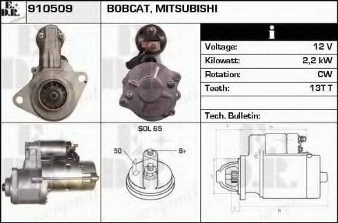 EDR 910509 - Стартер autozip.com.ua