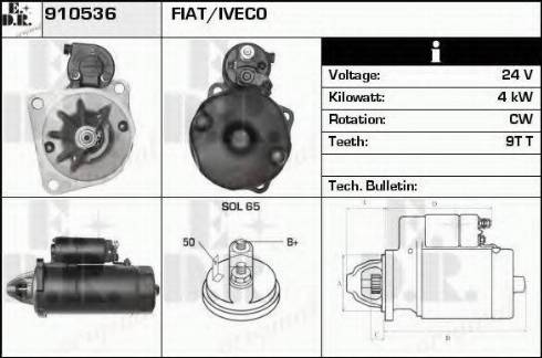 EDR 910536 - Стартер autozip.com.ua