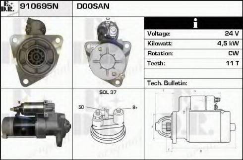 EDR 910695N - Стартер autozip.com.ua